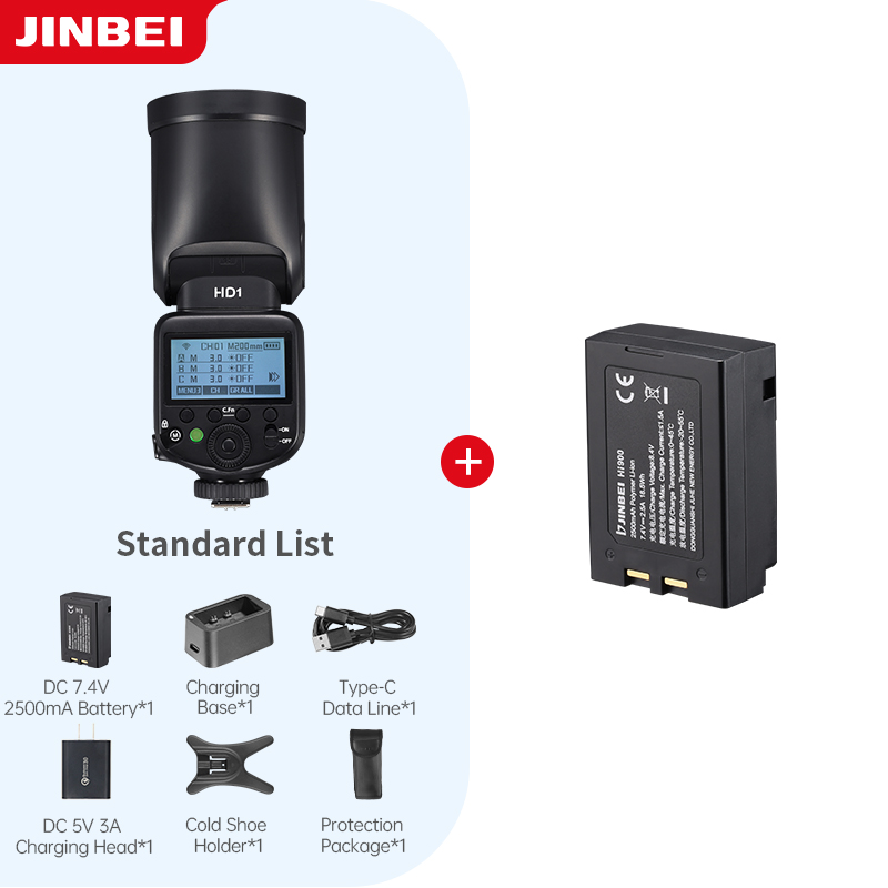 Photography Lighting - JINBEI HD-1 Flash per Fotocamera con