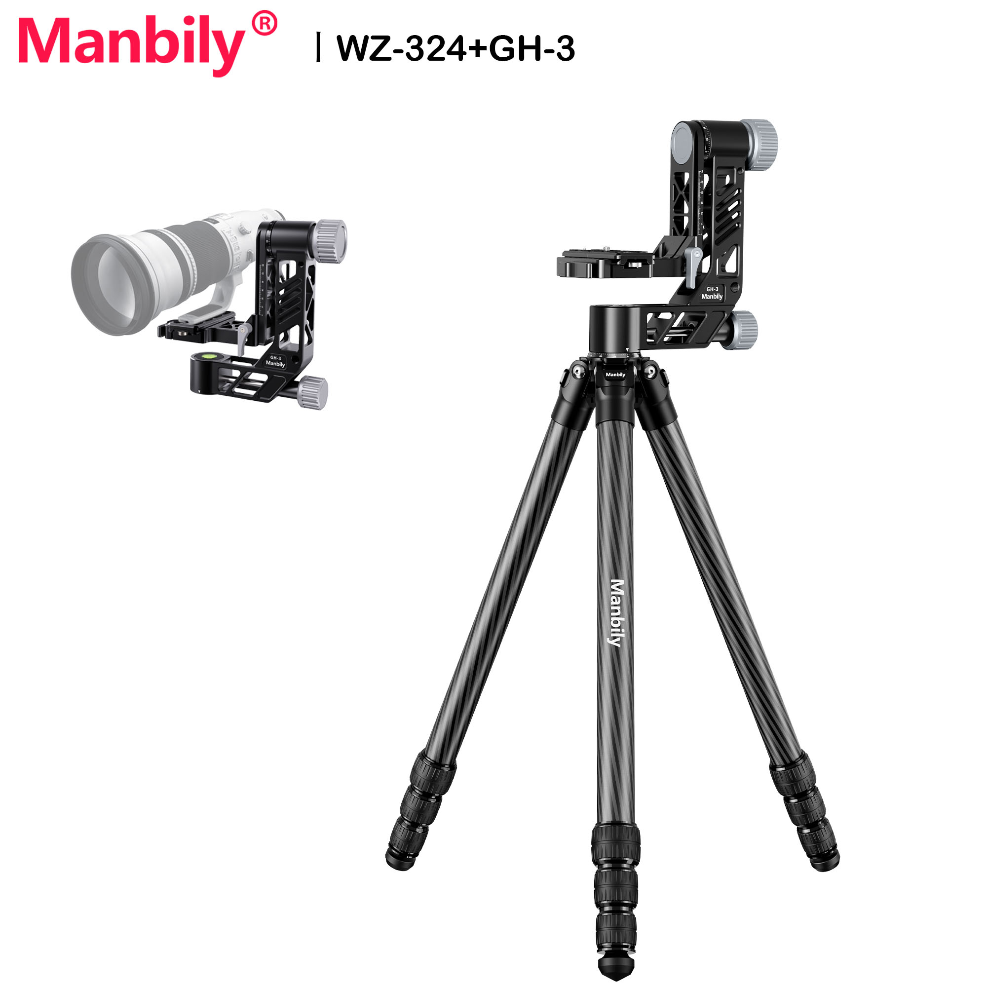 Camera Tripod Carbon - Treppiedi Professionali in Fibra di Carbonio