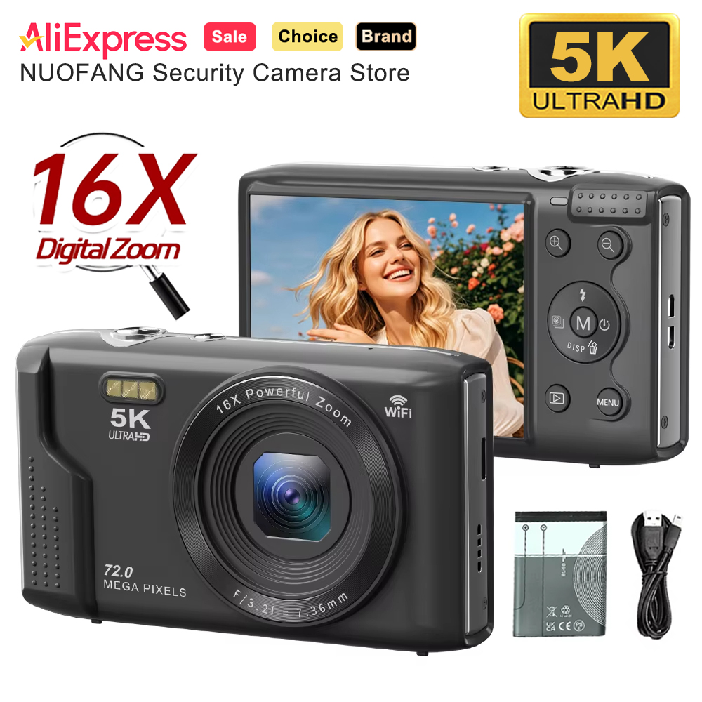 Photography Nature Images - Fotocamera Digitale Stile Vintage 72MP 5K