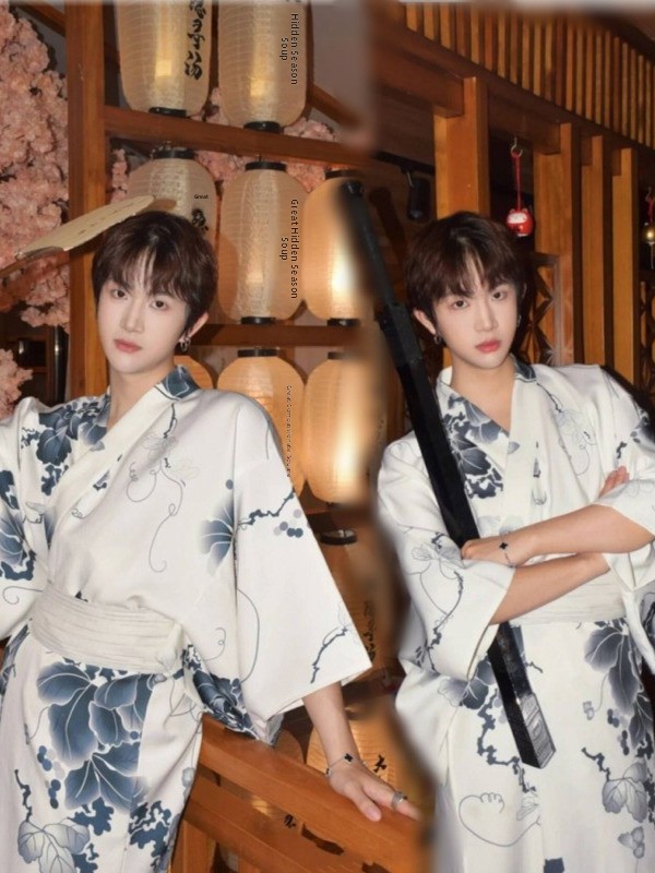 Photography Online - Set Kimono Tradizionale da Uomo, Abbigliamento