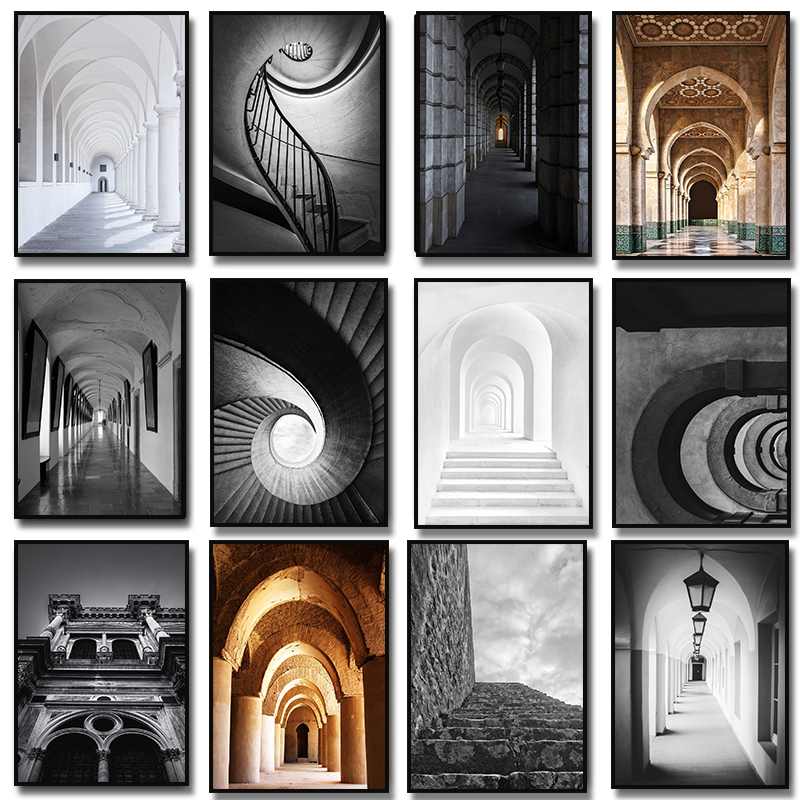 Photography Design - Poster Artistici Moderni Astratti in Bianco