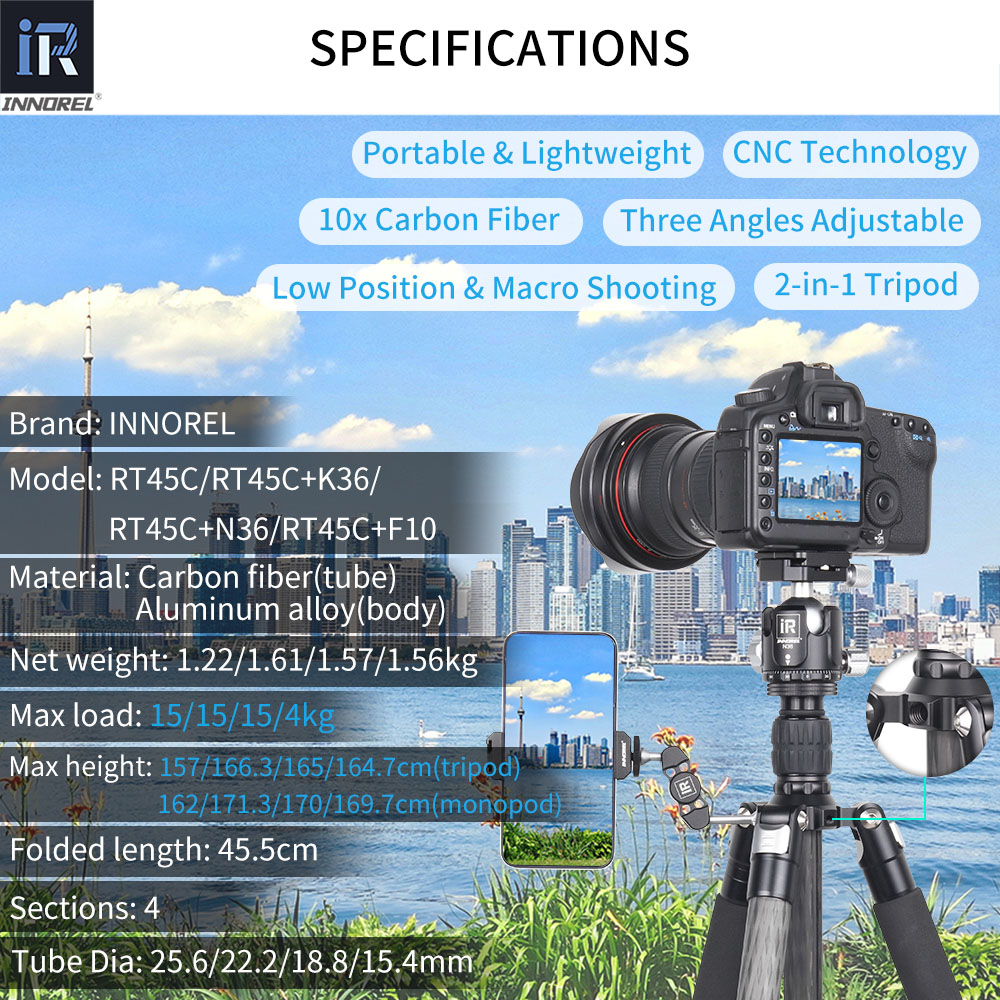 Treppiede multifunzione in fib - Camera Tripod Carbon recensione e prezzo